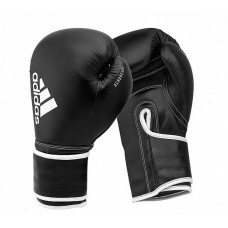 Боксерские перчатки Adidas hybrid 80 черно-белые