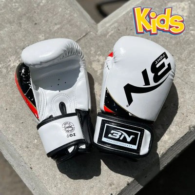 Детские боксерские перчатки BN fight белые | Сайд-Степ