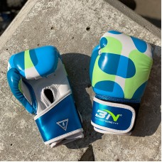 Детские боксерские перчатки BN fight camo blue 4 oz