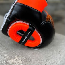 Шлем боксерский BN fight черно-оранжевый