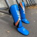 Детская защита ног BN fight синяя - Сайд-Степ магазин спортивной экипировки