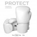 Боксерские перчатки BOXBRO protect белые 14 oz в наличии в магазине Сайд-Степ