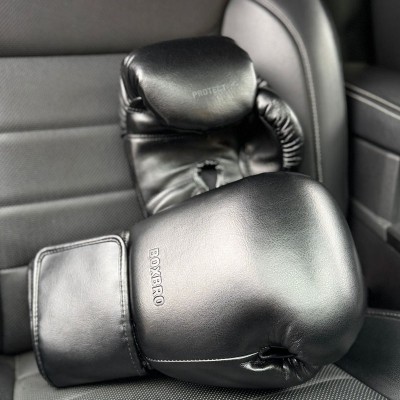 Боксерские перчатки BOXBRO protect черные 14 oz в наличии в магазине Сайд-Степ