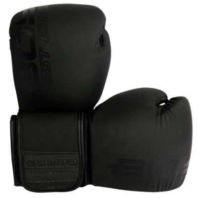 Боксерские перчатки BoyBo first edition черные (кожа) в наличии в магазине Сайд-Степ