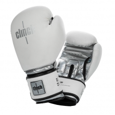 Боксерские перчатки Clinch fight 2.0 бело-серебристые