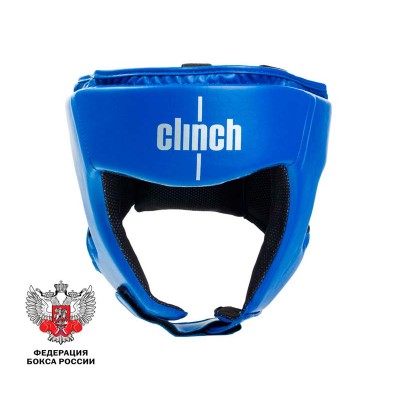 Шлем боксерский Clinch olimp синий | Сайд-Степ