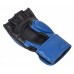 Перчатки ММА Clinch combat сине-черные (кожа) | Сайд-Степ
