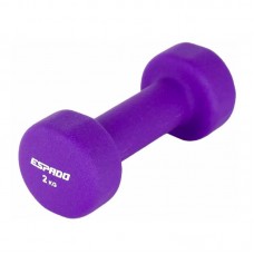 Гантель неопреновая Espado 2 кг фиолетовая