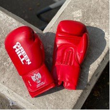 Боксерские перчатки Green Hill rex c лого ФБР красные