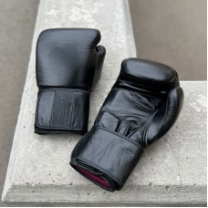 Боксерские перчатки Infinite Force black devil new (кожа)