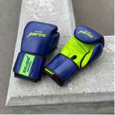 Боксерские перчатки Infinite Force hard lime (кожа)