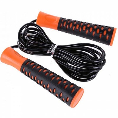 Скакалка Live Up pvc jump rope черно-оранжевая в наличии в магазине Сайд-Степ