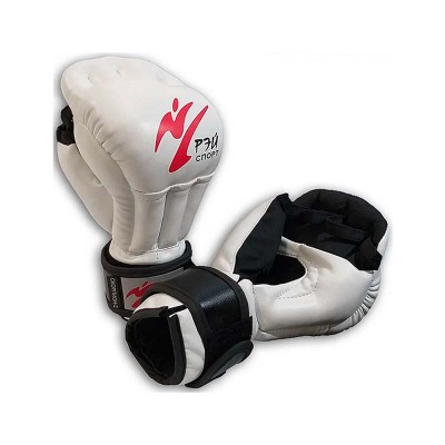 Перчатки для единоборств Рэй спорт скорпион-2 белые в наличии в магазине Сайд-Степ