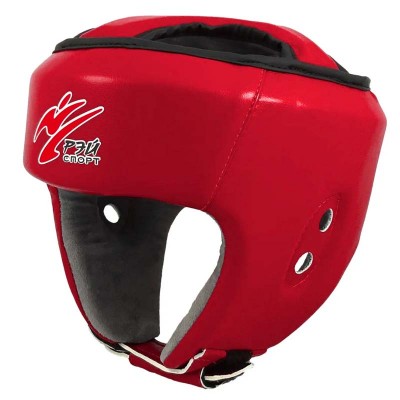 Шлем Рэй-спорт для единоборств c закрытым верхом боец-3 красный в наличии в магазине Сайд-Степ