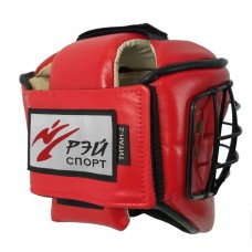 Шлем Рэй спорт для АРБ с маской титан-2 красный