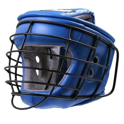 Шлем Рэй-спорт для АРБ с маской титан-2 синий в наличии в магазине Сайд-Степ