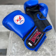 Боксерские перчатки Reyvel ФТБР синие