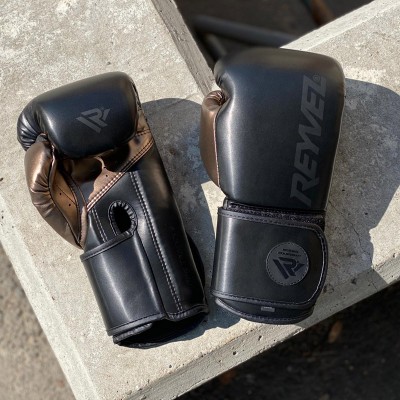 Боксерские перчатки Reyvel pro training mf черные в наличии в магазине Сайд-Степ
