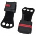 Гимнастические накладки черные с красным манжетом (2 слоя кожи) - Сайд-Степ магазин спортивной экипировки