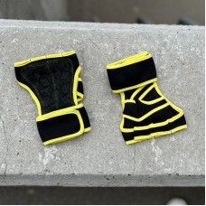 Неопреновые перчатки для зала черно-желтые