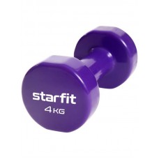 Гантель в виниловой оболочке Starfit 4 кг фиолетовая