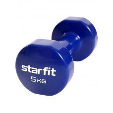 Гантель в виниловой оболочке Starfit 5 кг темно-синяя