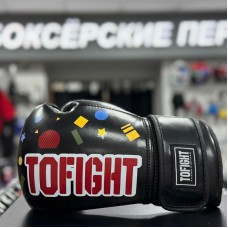 Детские боксерские перчатки TOFIGHT черные