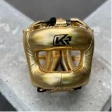 Боксерский шлем с бамперной защитой Kangrui gold